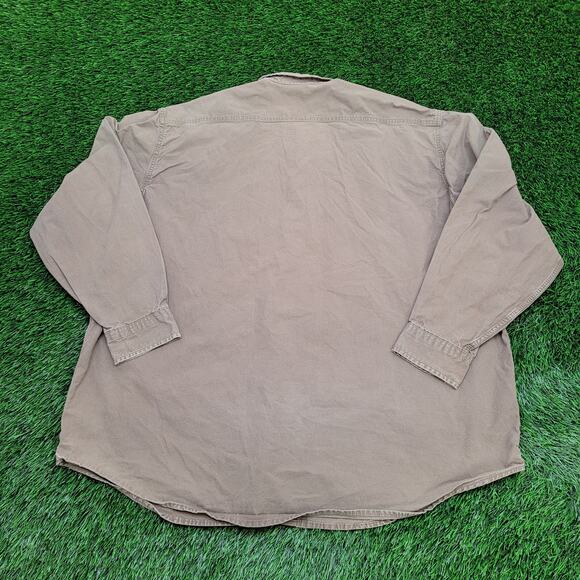 Vintage 90s CARHARTT Rugged Button Shirt 3XL 29x32 Baggy USA - Picture 2 of 16